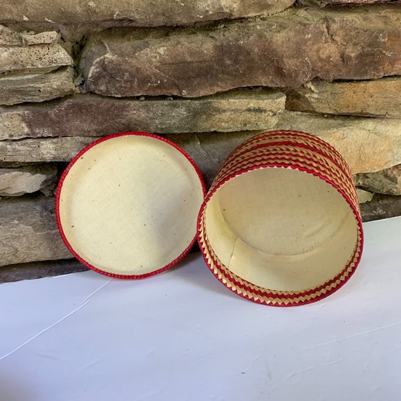 3 Box Set Baskets Red Stacking Graduated Dog Motif Boho Storage Decor Organizing - Picture 15 of 16